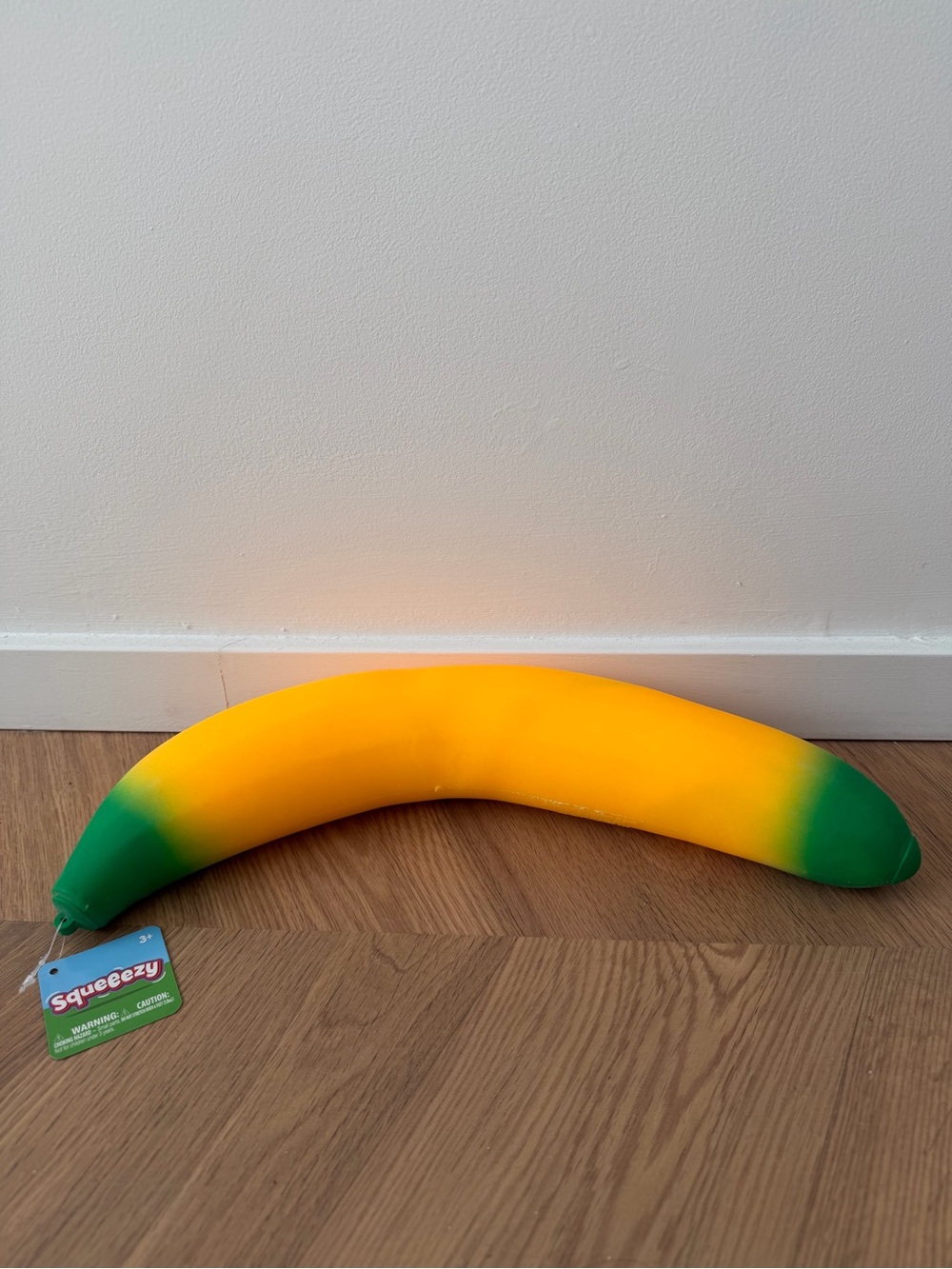 Squeezy Yellow & Green Banana Squishy Toy for Kids